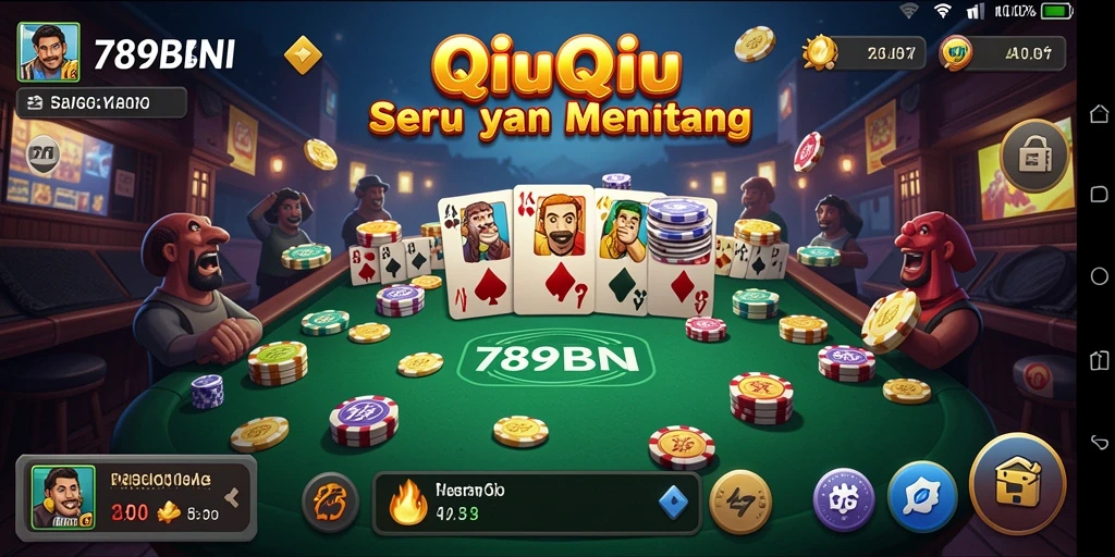 Tangkapan layar gameplay seru di 789BNI dengan tema QiuQiu.