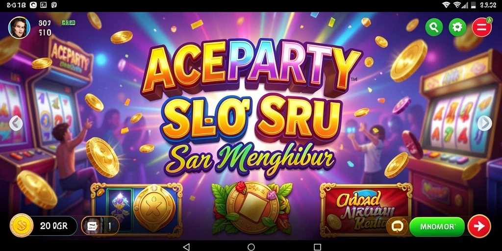 Tampilan gameplay ACEPARTY yang menonjolkan keseruan slot.