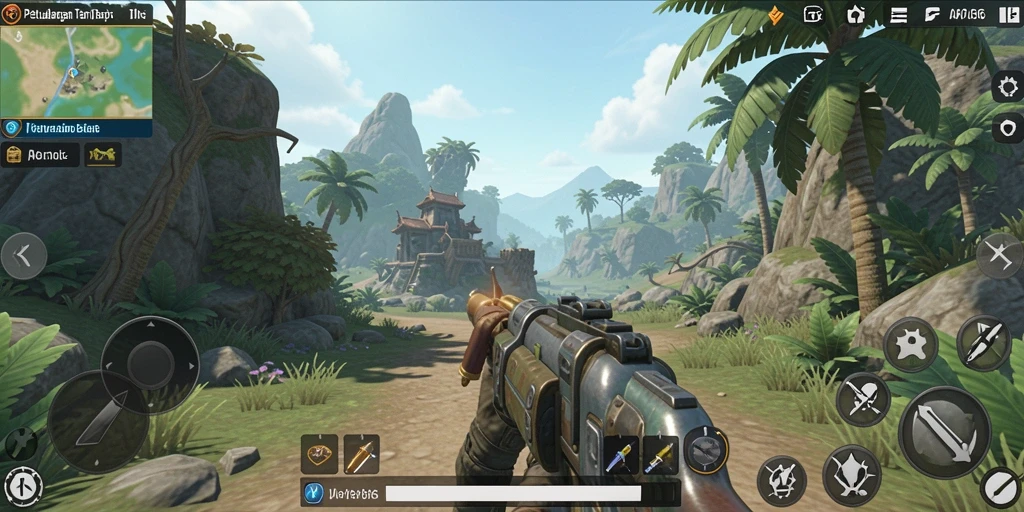 Screenshot gameplay API66 yang menunjukkan eksplorasi dunia terbuka.