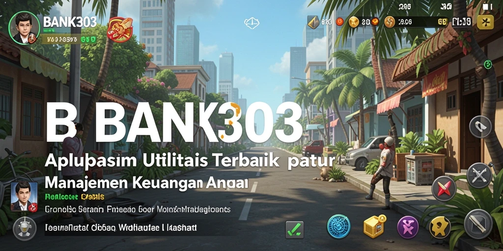 Tampilan screenshot aplikasi BANK303 yang menunjukkan antarmuka manajemen keuangan.