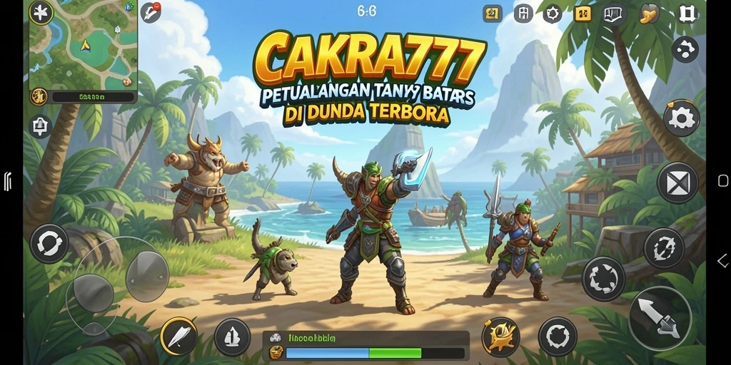 Screenshot gameplay CAKRA777 menampilkan petualangan seru di dunia terbuka.