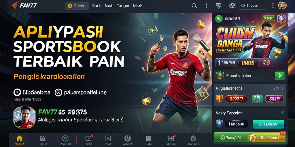Tampilan menarik dalam aplikasi Sportsbook FAV77 dengan pilihan taruhan yang beragam.