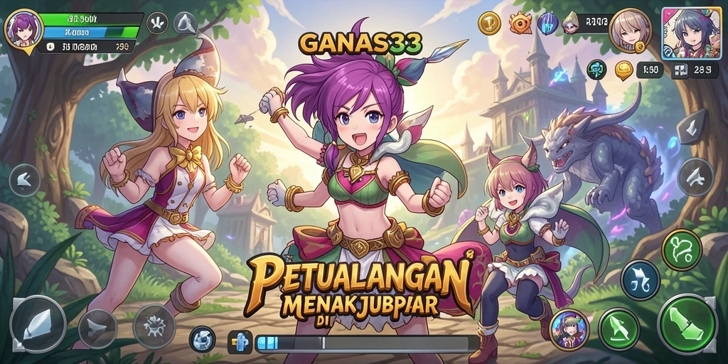 Tangkapan layar menampilkan aksi seru dalam permainan Anime.