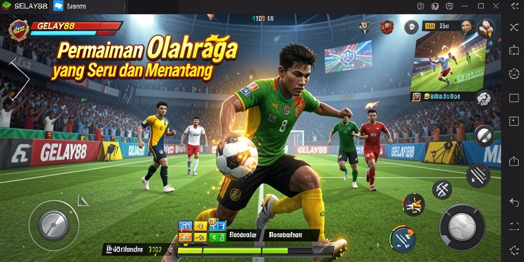Tampilan gameplay seru dari GELAY88 dalam berbagai mode olahraga.