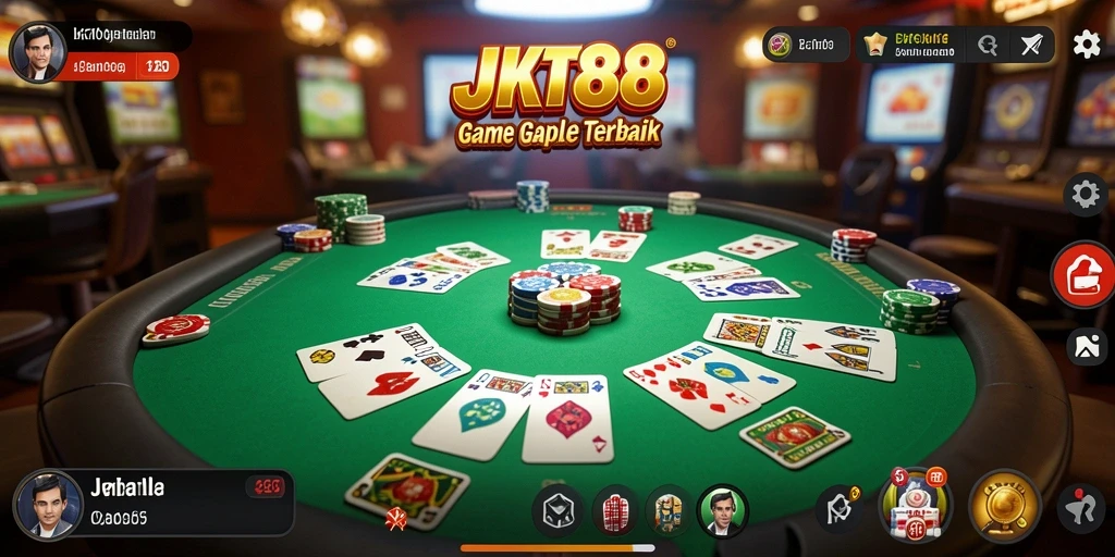 Tampilan gameplay Gaple yang seru dan interaktif di JKT88.