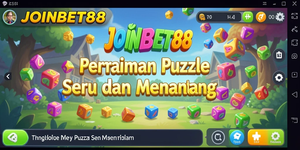 Screenshot gameplay JOINBET88 menunjukkan momen seru dalam menyelesaikan puzzle.