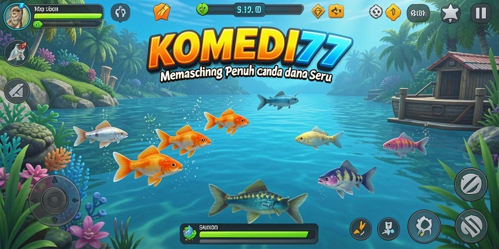 Tangkapan ikan yang ceria dan konyol di KOMEDI77.