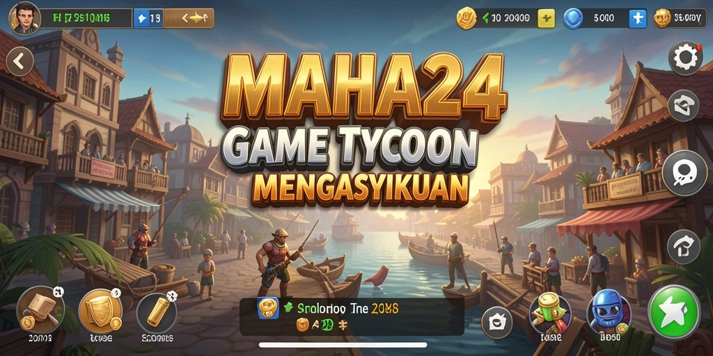 Tampilan gameplay yang menggambarkan keseruan membangun kerajaan bisnis di MAHA24.
