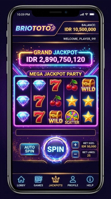 Visual antarmuka pengguna briototo yang intuitif dan mudah digunakan.